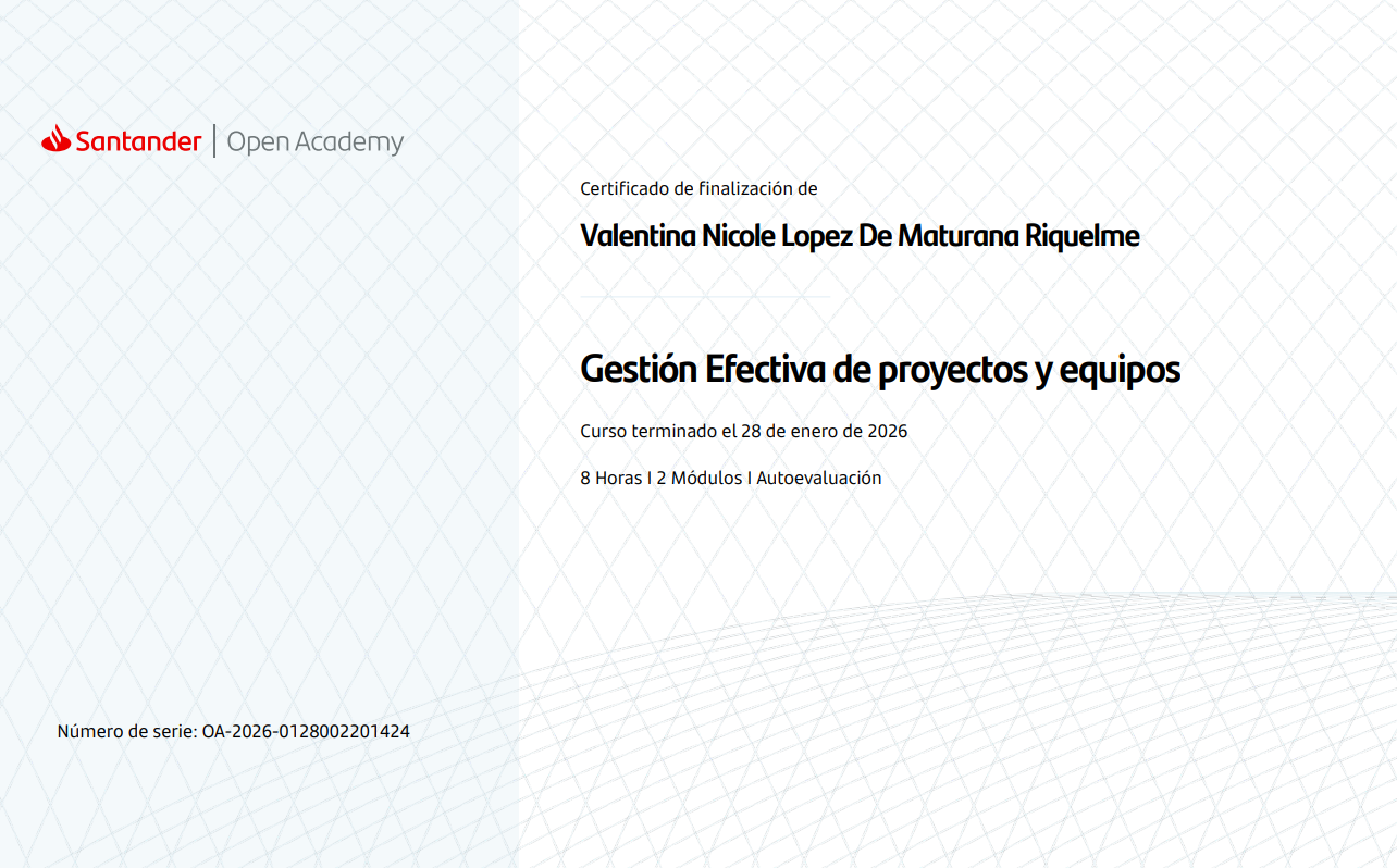 Certificado Gestión de Proyectos